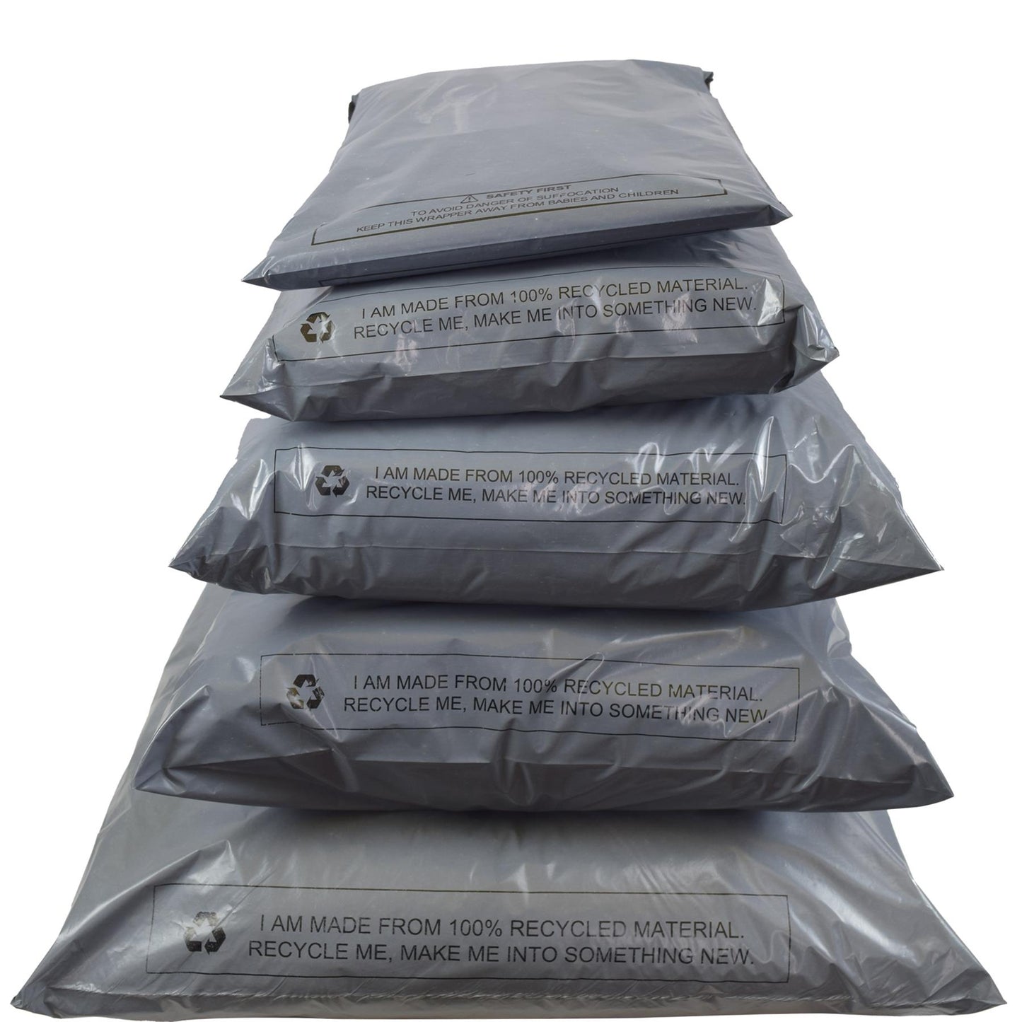 A2Z 50 Mixed Poly Mailing Bags Postage Postal Self Seal Grey Mailer Packing Bags