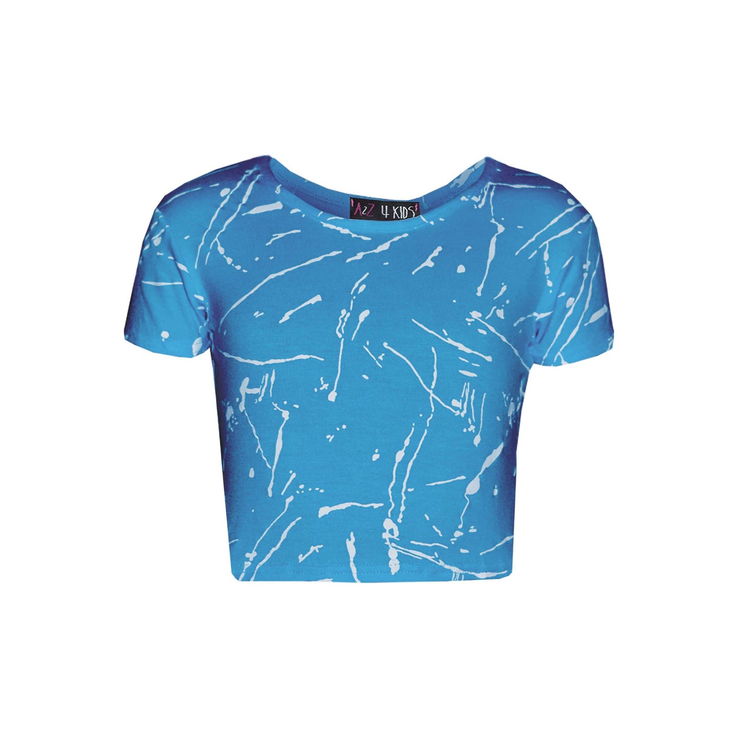 Girls Top Kids Splash Print Stylish Crop Top & Fashion Legging Set Age 7-13 Year
