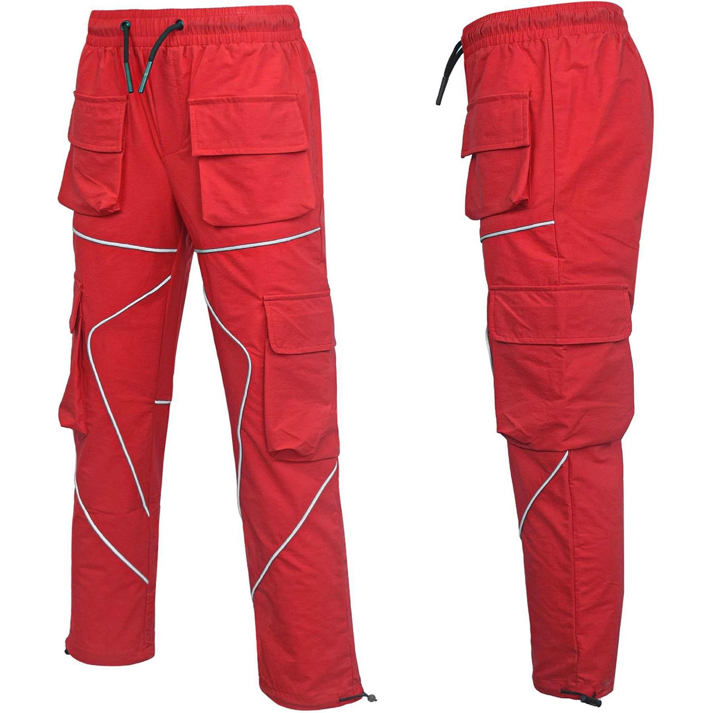 Kids Girls Cargo Trousers Elasticated Waist Straight Fit Joggers Activewear Pant