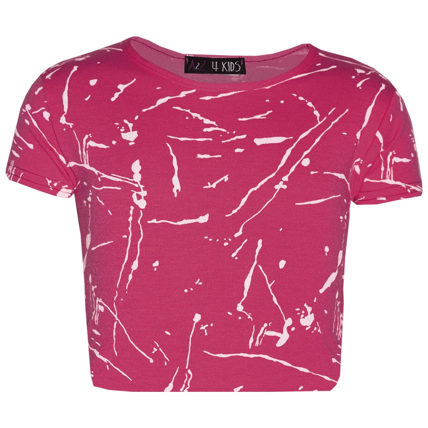 Girls Top Kids Splash Print Stylish Crop Top & Fashion Legging Set Age 7-13 Year