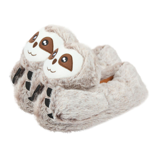 A2Z Kids 3D Sloth Animal Plush Slippers Family Slides Warm Non Slip for All Ages