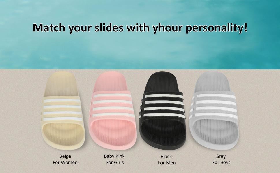 A2Z Mens Womens Boys Girls EVA Sliders Soft Pool Slides Non Slip Shower Slippers