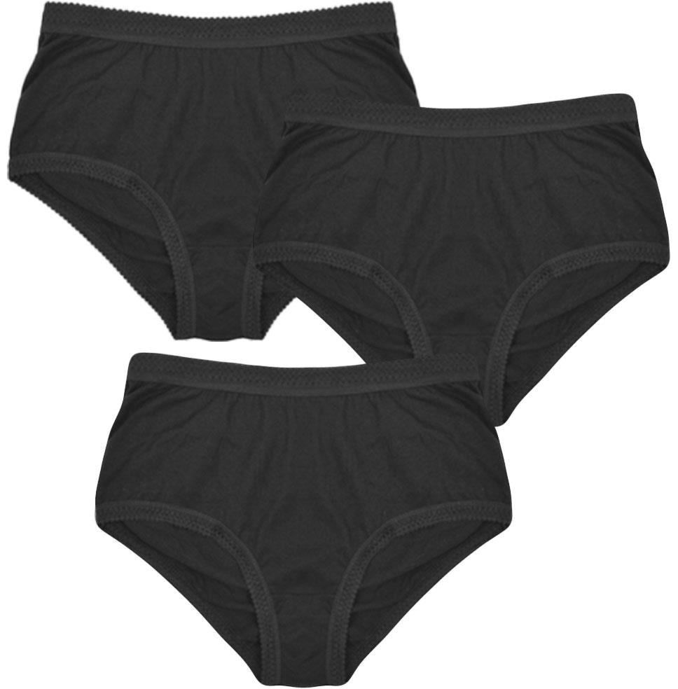 A2Z Ladies Plain Full Briefs Underwear Pack Of 3 Adjustable Waist Hipster Panty