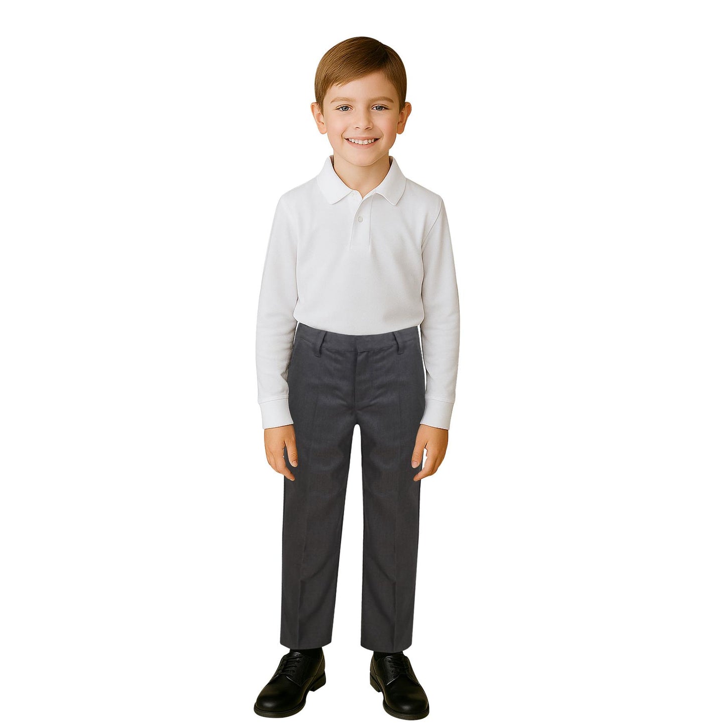 Kids Boys Teens School Uniform Pant Teflon Coated  Adjustable Reinforced Pants