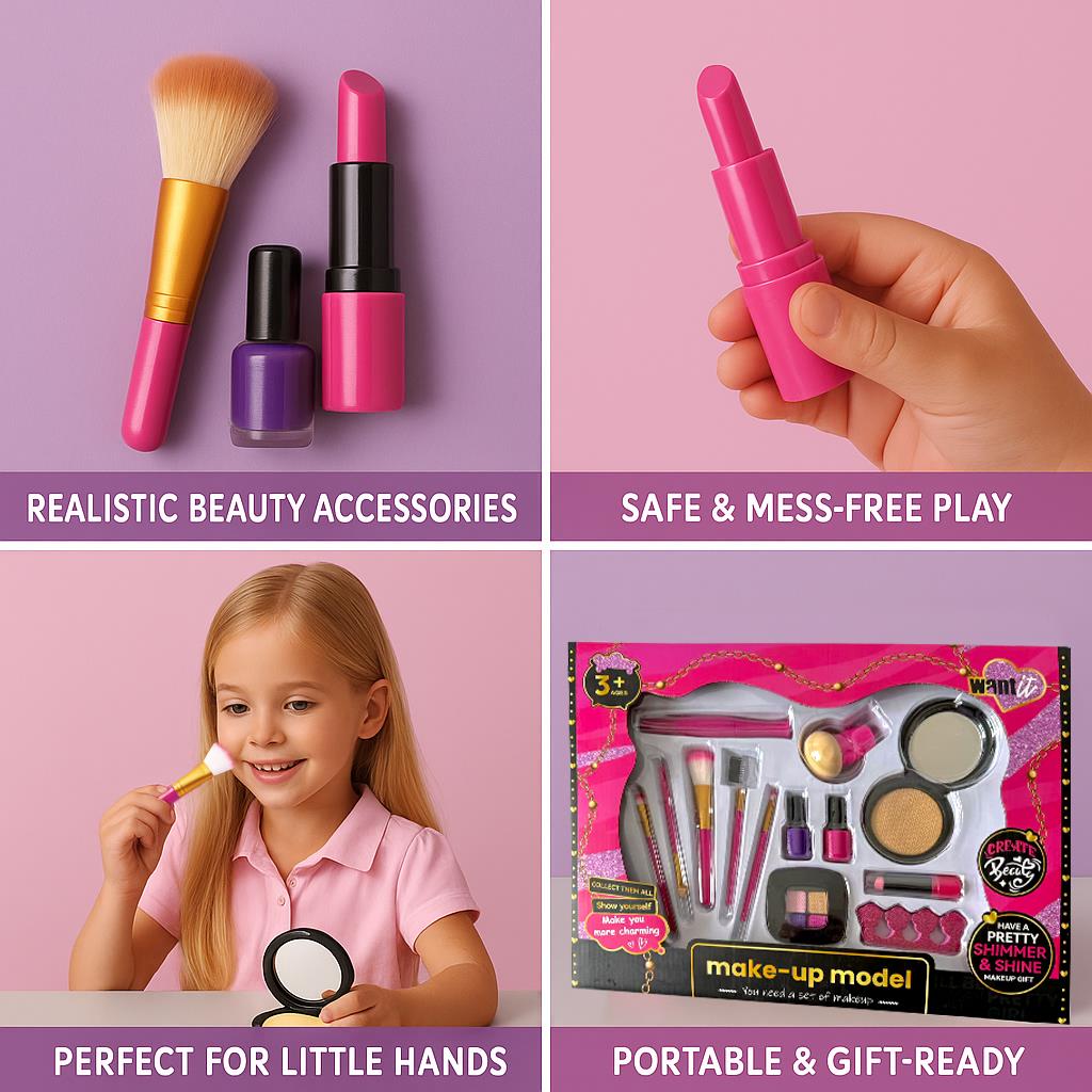 A2Z 4 Kids 36PCS Girls Pretend Play Makeup Set Model Beauty Kit Toy for Ages 3+