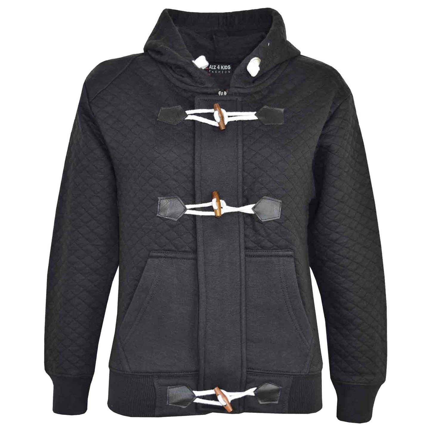 KIDS GIRLS BOYS DUFFEL HOODIE KIDS QUILTED FLEECE HOODED JACKET AGE 7-13 YEARS