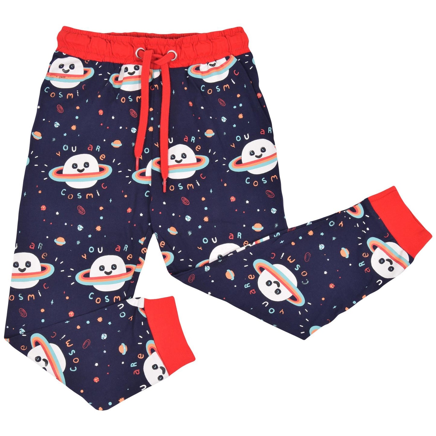 Kids Girls Boys Pyjamas You Are Cosmic Contrast Top Bottom PJS Sleepwear Set