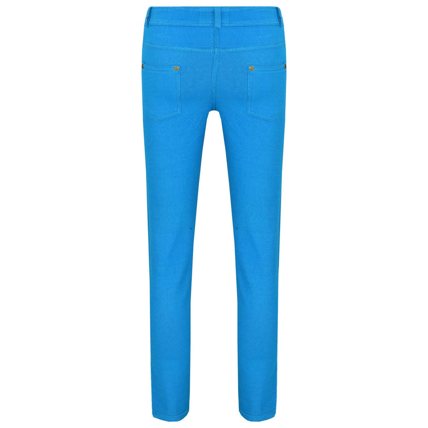 Kids Skinny Jeans Girls Stretchy Jeggings Fit Pants Coloured Trousers 5-13 Years