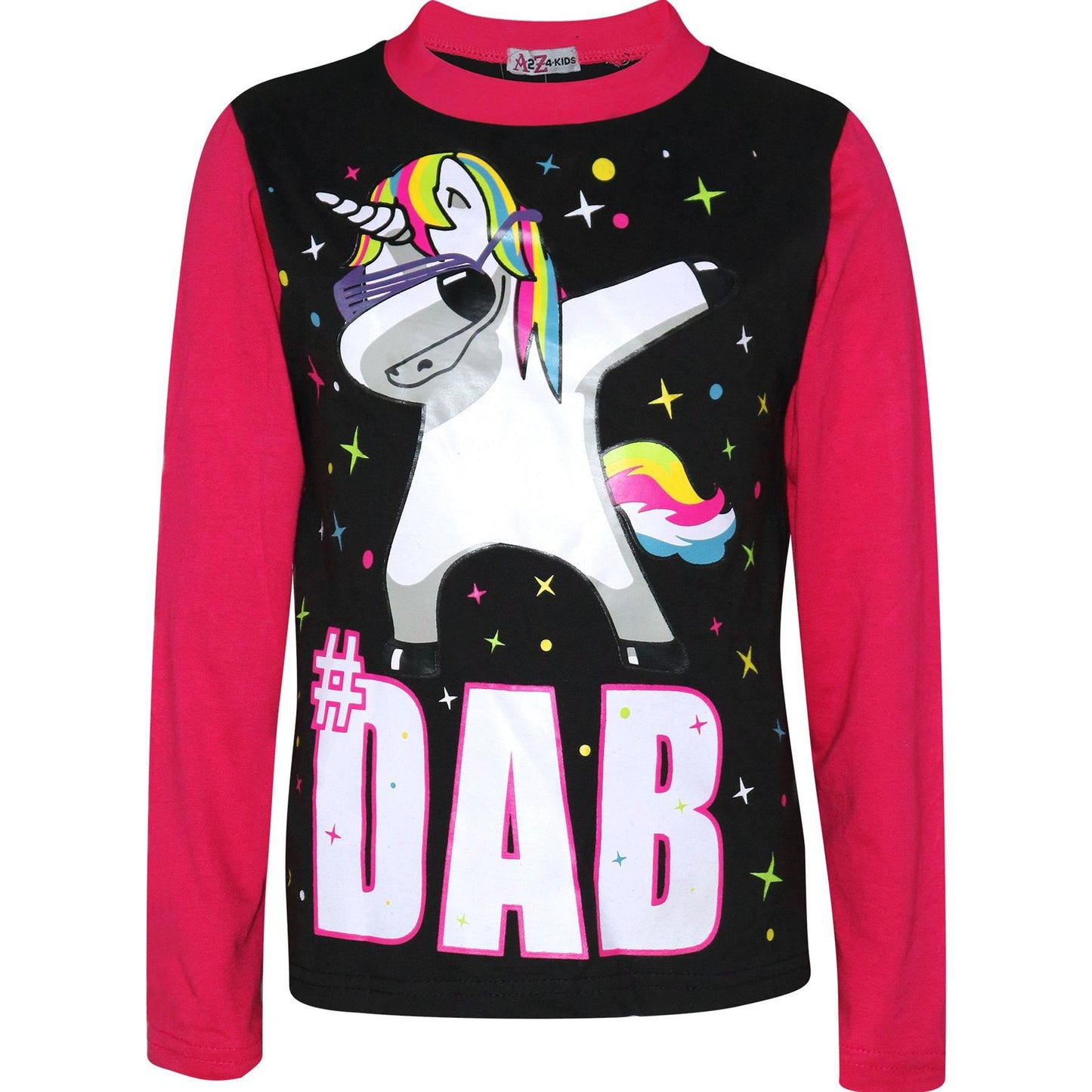 Kids Girls Pyjamas Dabbing Unicorn #Dab Floss Lounge Wear Nightwear PJS 5-13 Yrs