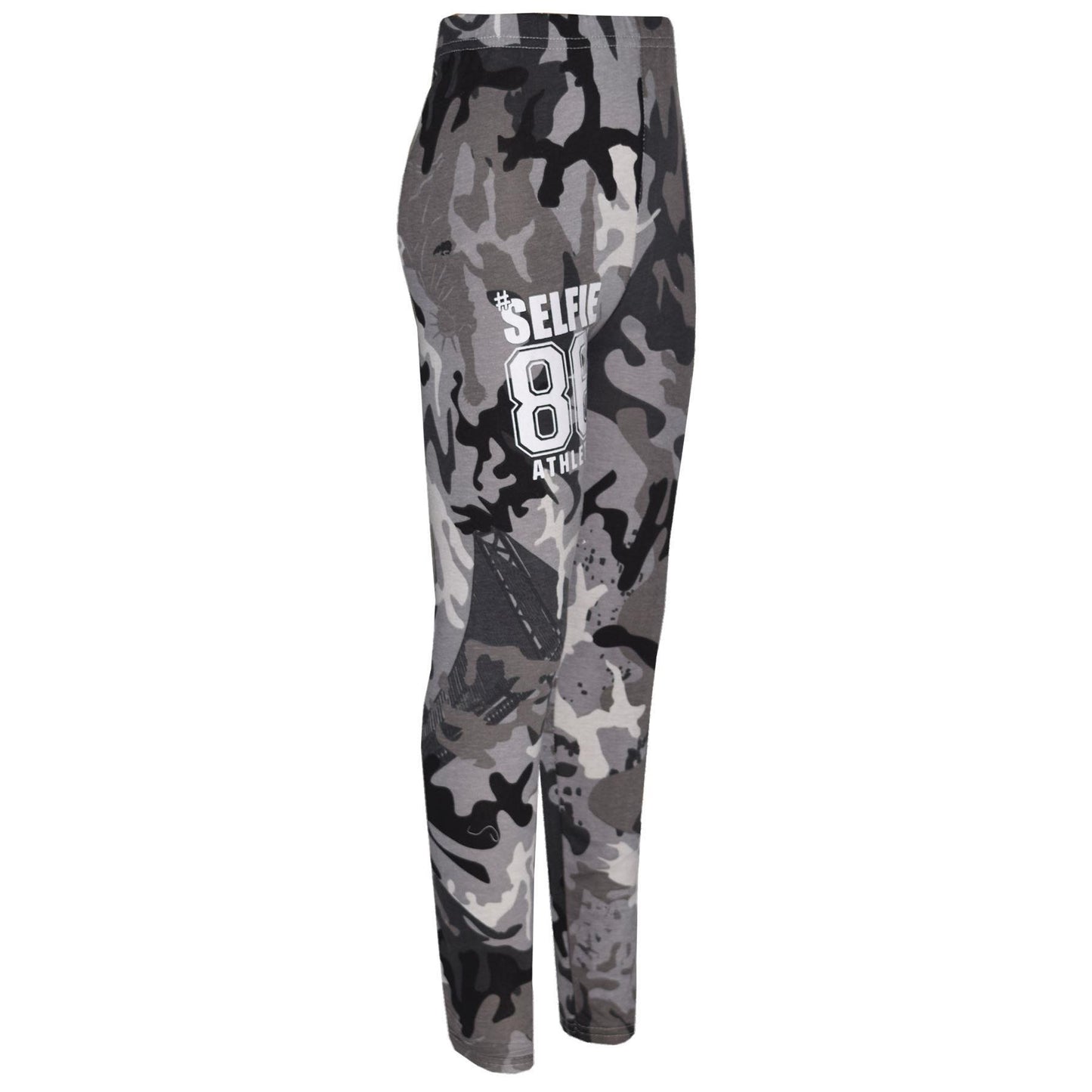 Girls Top Kids Designer's #Selfie 86 Camouflage T Shirt & Legging Set 7-13 Years