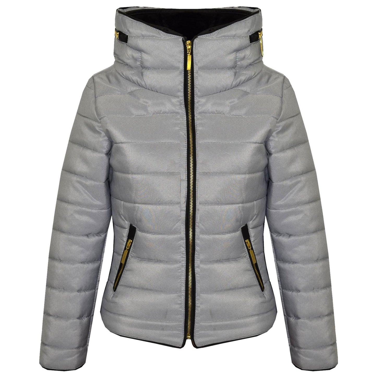 Girls Jacket Kids Padded Puffer Bubble Fur Collar Quilted Warm Thick Coats 3-13 Y