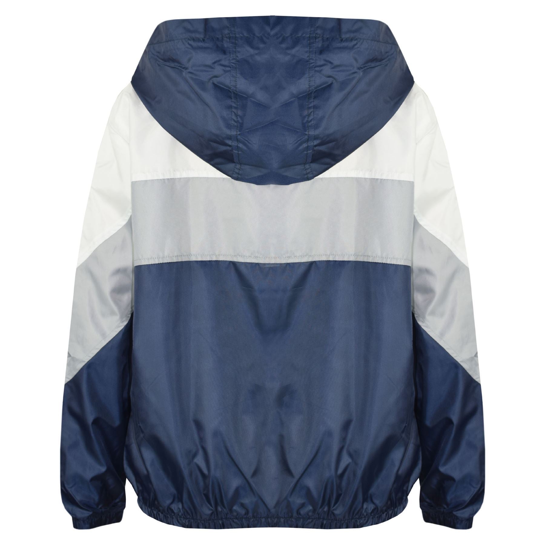 A2Z 4 Kids Windbreaker Navy Waterproof Raincoat Jackets Contrast Panels Shower Resistant Lightweight Hooded Coat Girls Boys Age 5-13 Years - A2Z 4 Kids