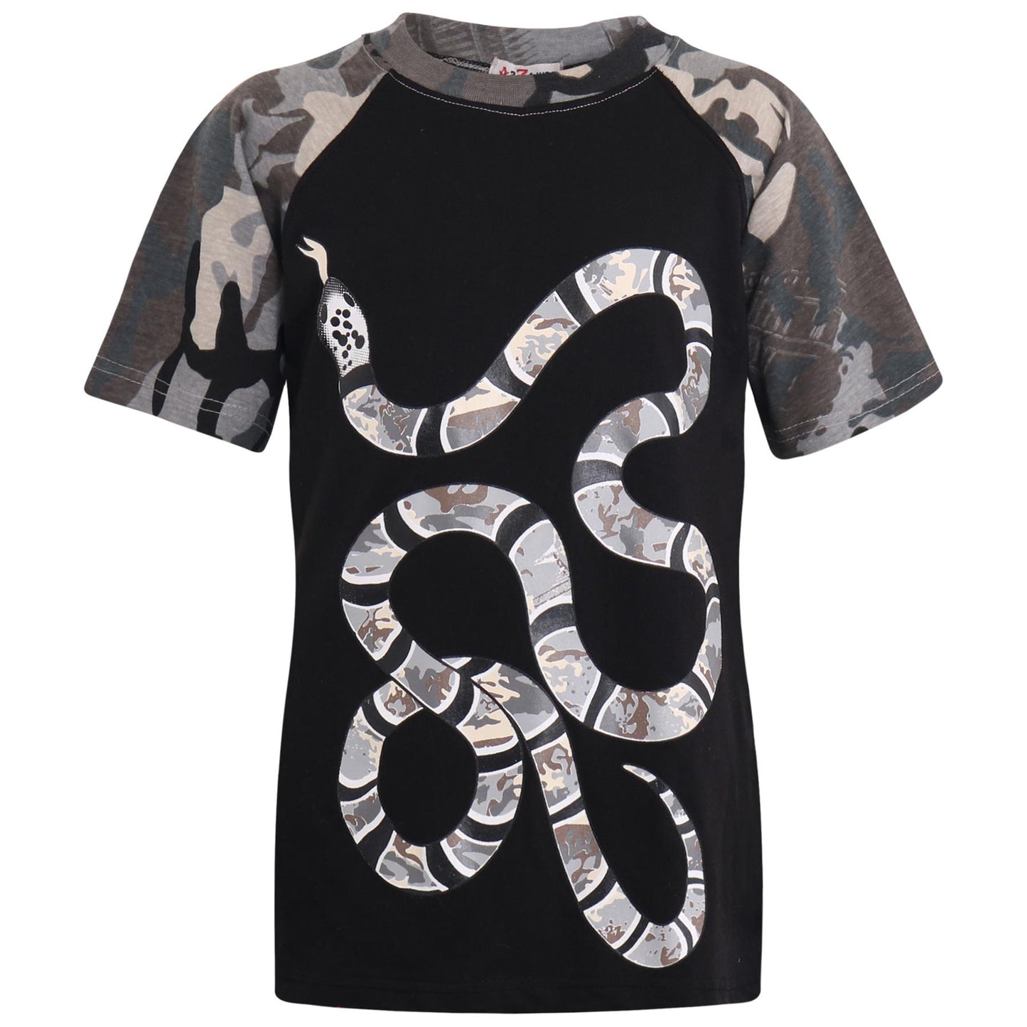 Kids Snake Camo Print Top & Shorts Set Active Wear Girls Boys Age 5-13 years