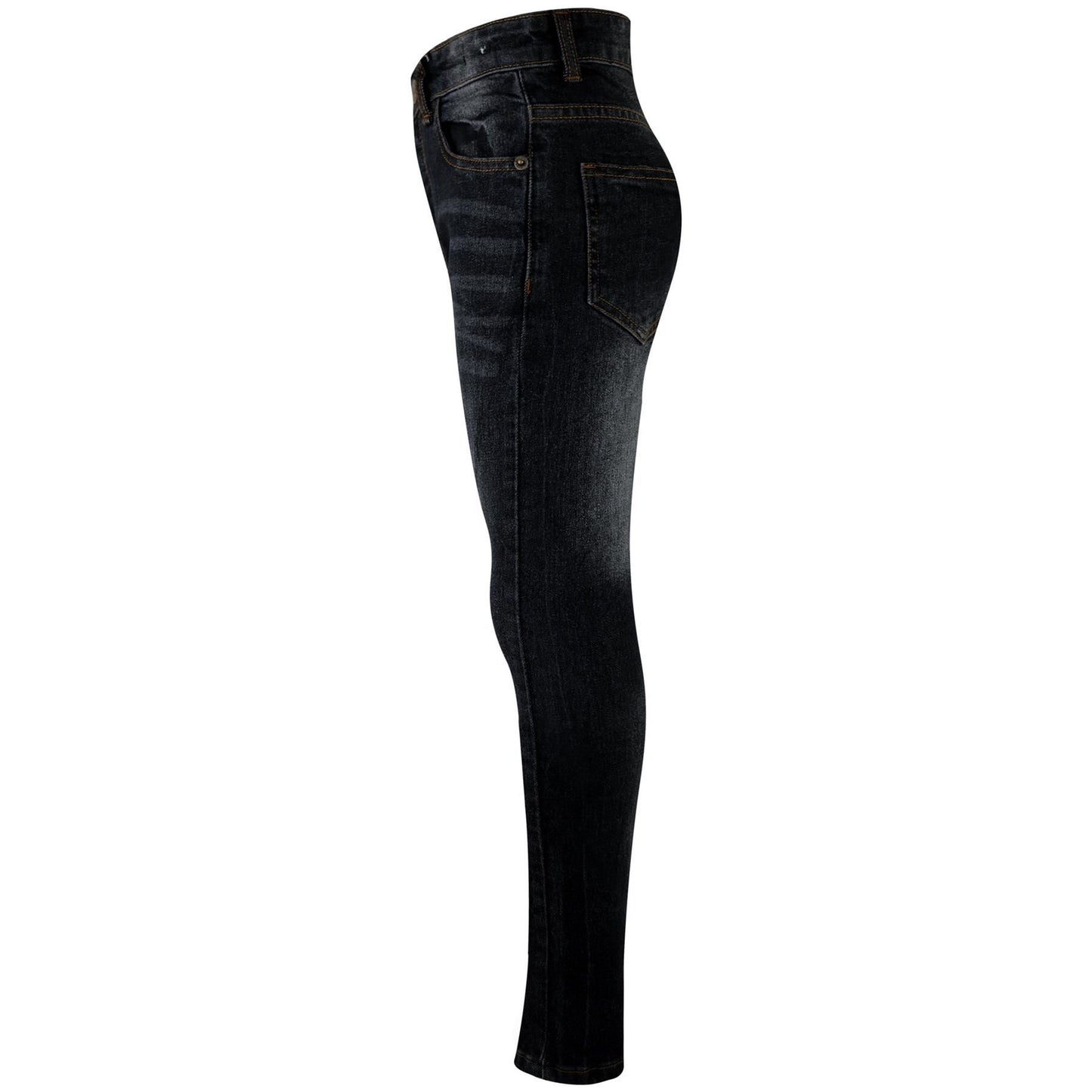 Kids Boys Stretchy Jeans Knee Ripped Denim Skinny Bikers Pants Slim Trouser 5-13