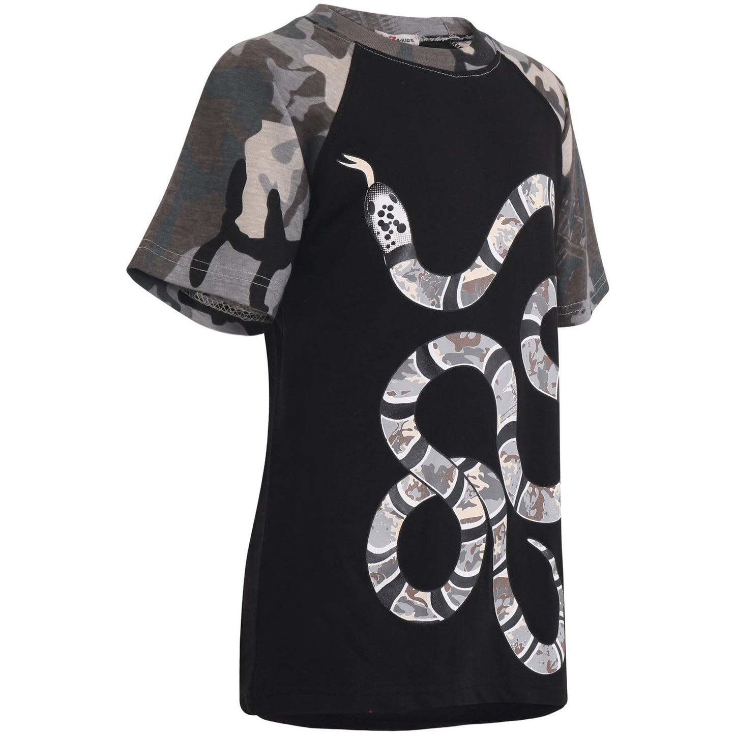 Kids Snake Camo Print Top & Shorts Set Active Wear Girls Boys Age 5-13 years