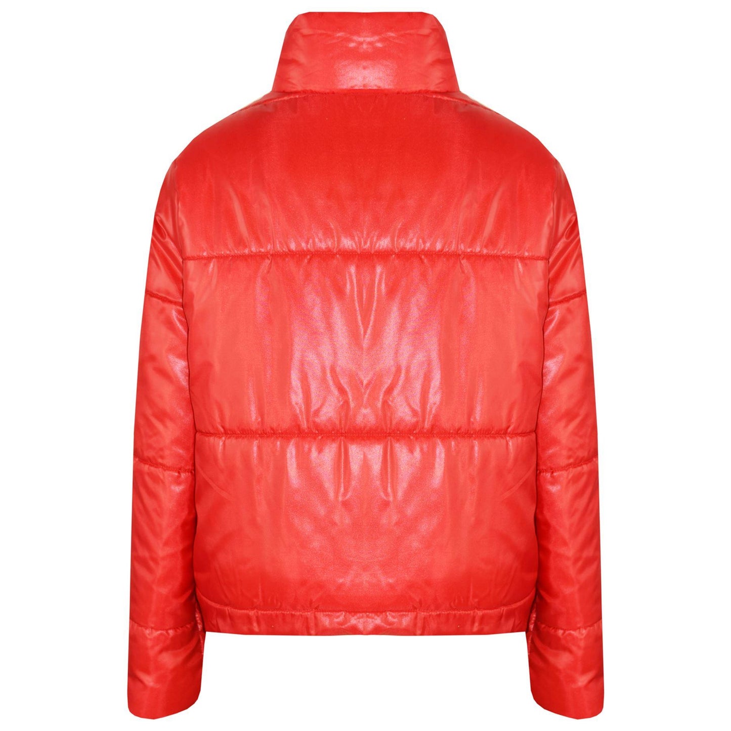 Girls Jacket Kids Wetlook Cropped Padded Quilted Puffer Bubble Jackets Coat 5-13
