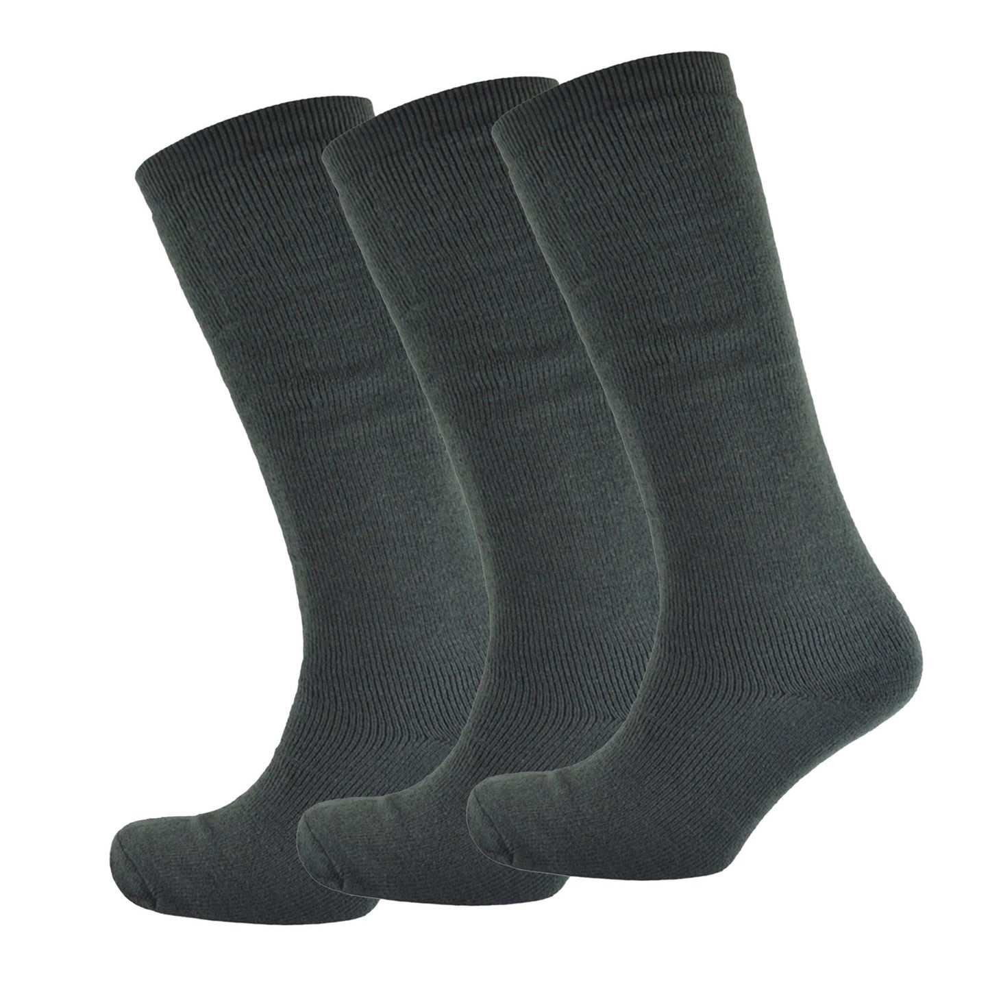 A2Z Mens Knee High Welly Wellington Pack Of 3 Boots Comfortable Cosy Warm Socks
