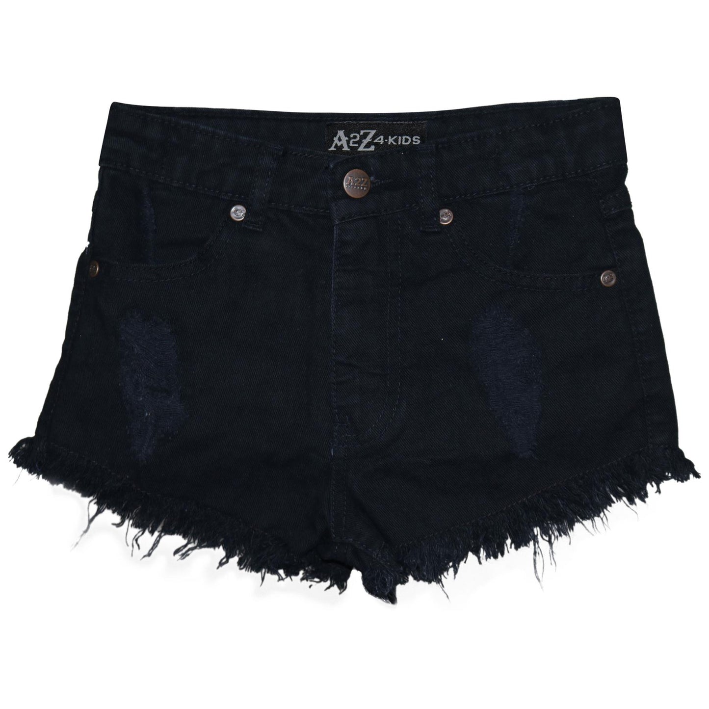 A2Z 4 Kids Girls Shorts Skinny Ripped Jeans Denim Stretch Short Casual�Half�Pant
