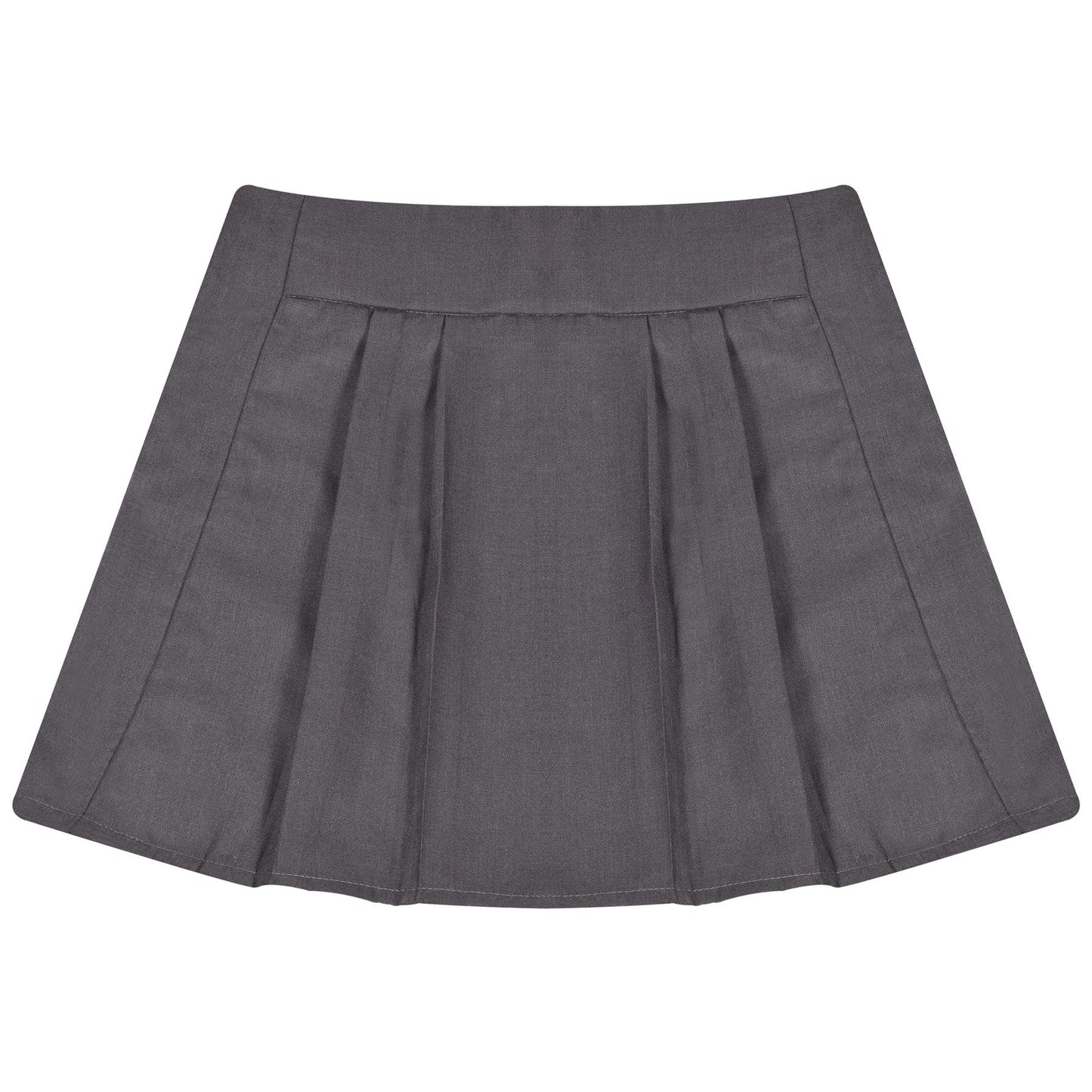 Kids Girls Plain School Uniform Pleated Skirt Elasticated Summer Skater Skirts