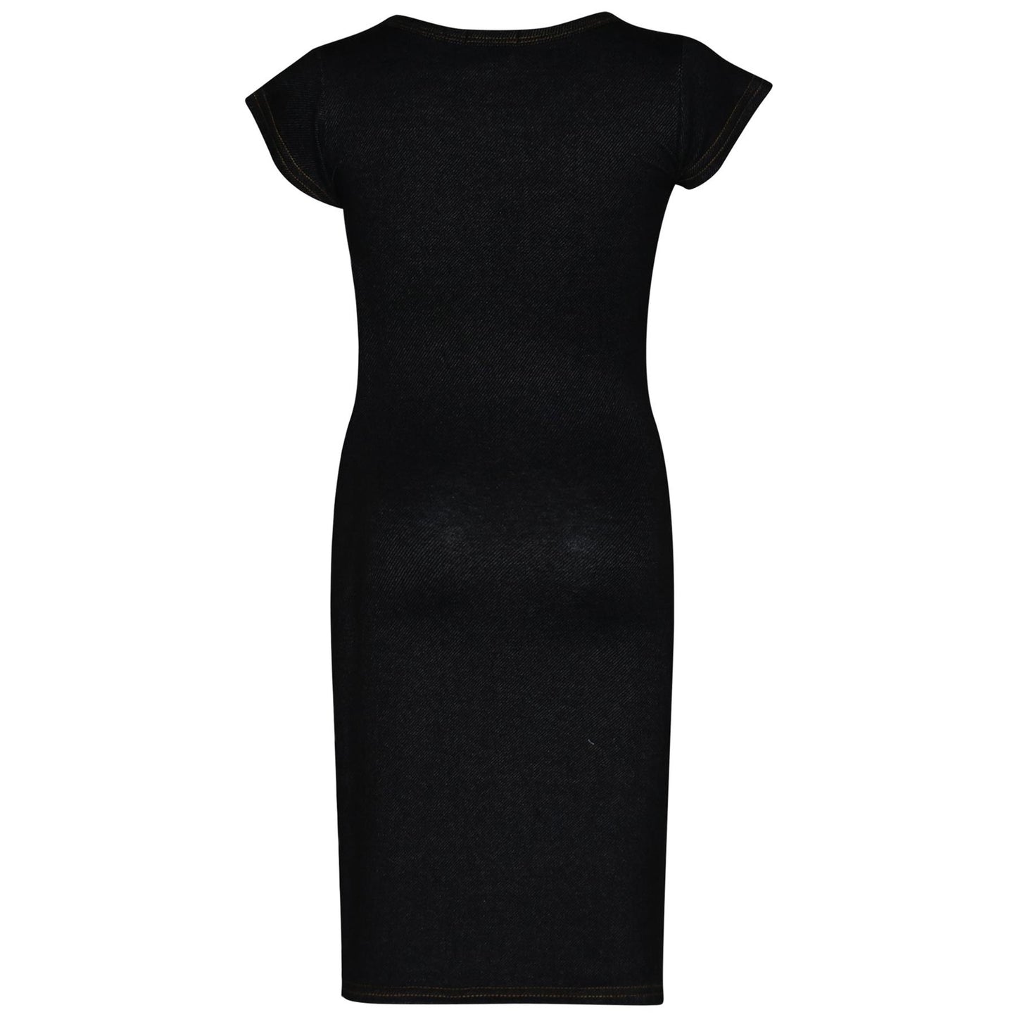 Kids Girls Midi Maxi Denim Dress Ladies Party Fashion Long Slim Fit Stretchy Top