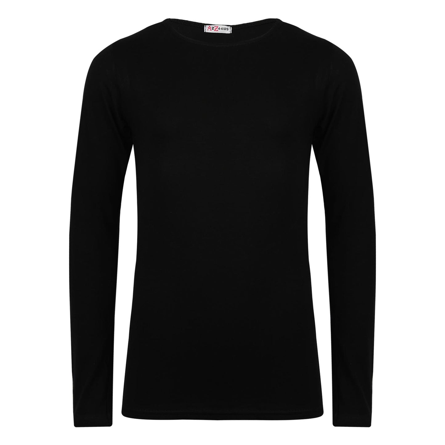 A2Z 4 Kids Girls Plain Long Sleeve T Shirt Soft Feel PE School Activewear Shirts