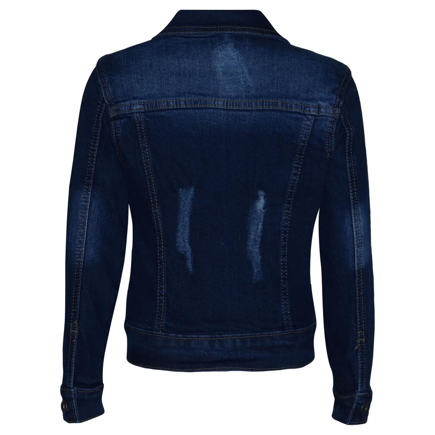 Kids Girls Denim Jackets Ripped Fashion Faded Jeans Jacket New Age 3-13 Years