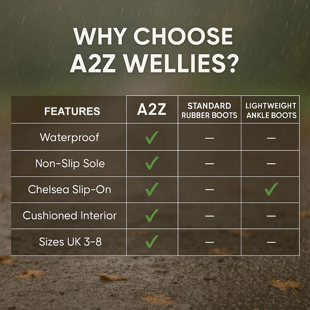 A2Z Ladies Girls Teens Wellington Chelsea Boots Waterproof Ankle Festival Shoes