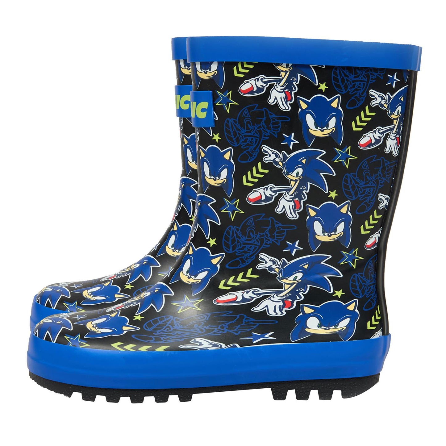 Officially Licensed Sonic the Hedgehog Kids Boys Waterproof Rubber Rain Wellies