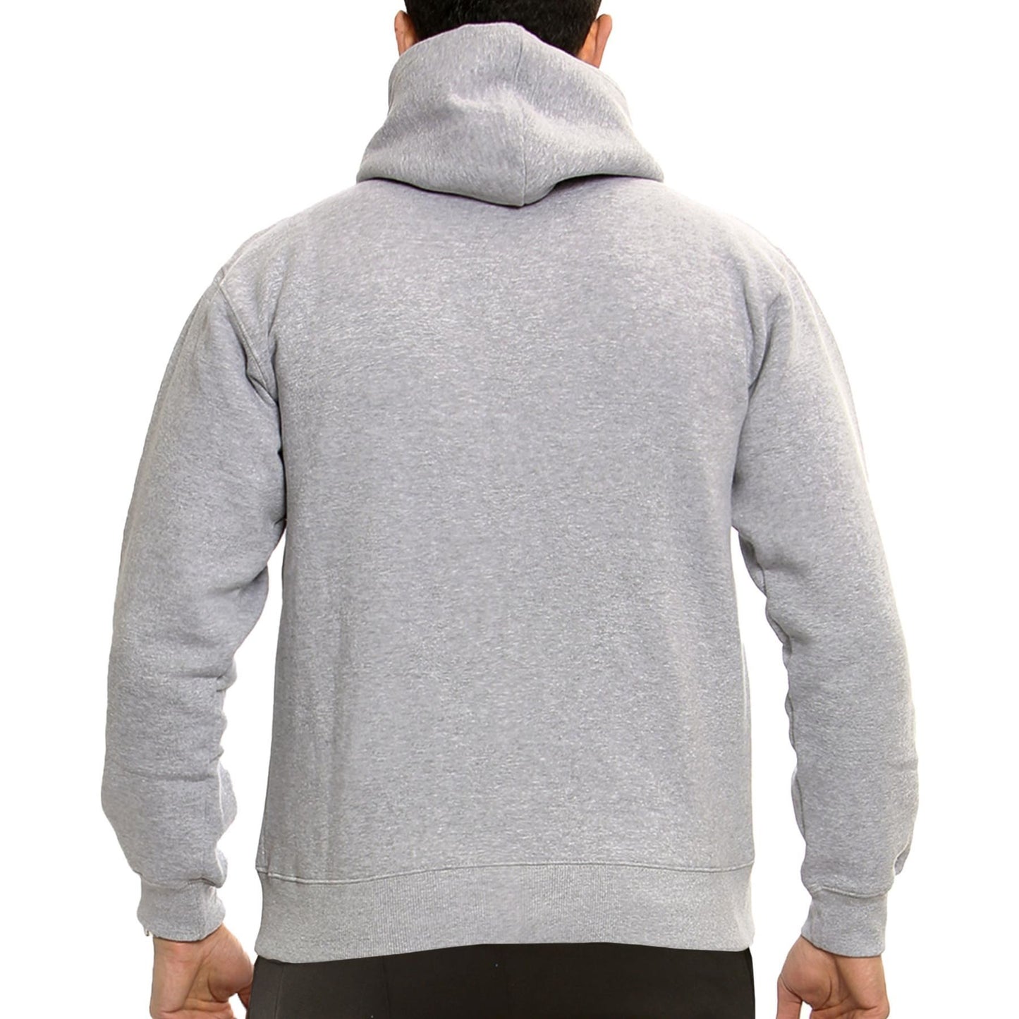 Mens Fleece Plain Zipper Hooded Long Sleeve Sweatshirt For Adults S-4XL