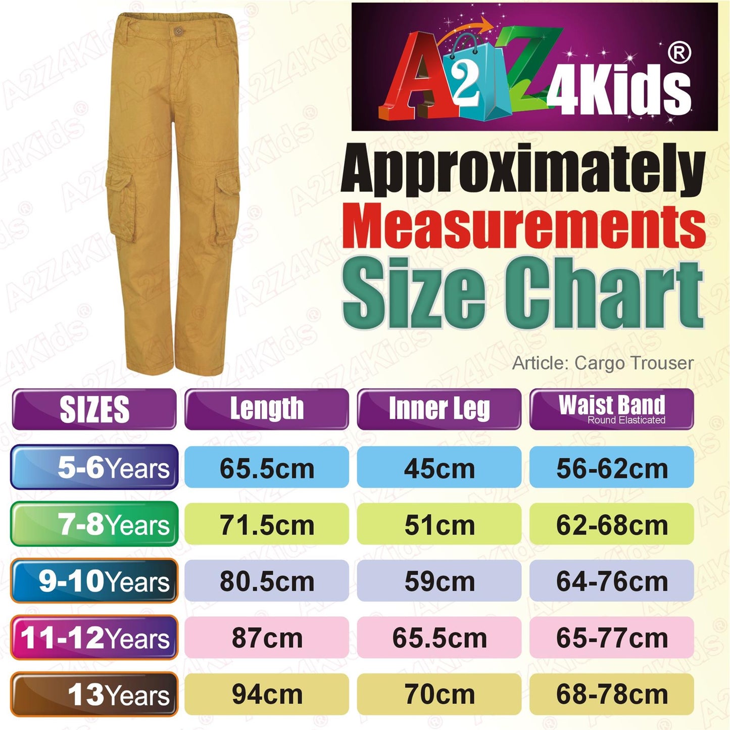 Kids Boys Youth BDU Ranger 6-Pocket Combat Cargo Trousers Fashion Pants 5-13 Yrs
