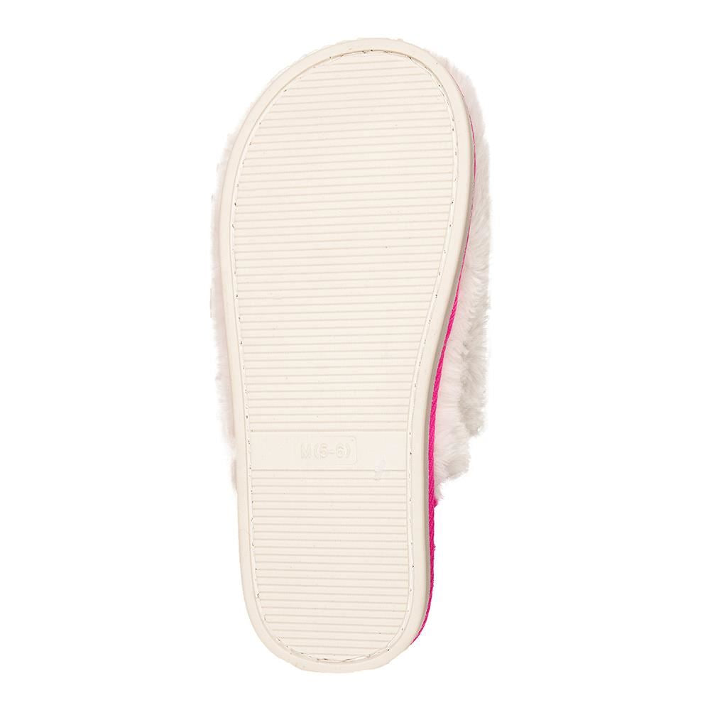 A2Z Ladies 3D Heart Mule Slippers Soft Plush Faux Fur Indoor Slip On House Shoes
