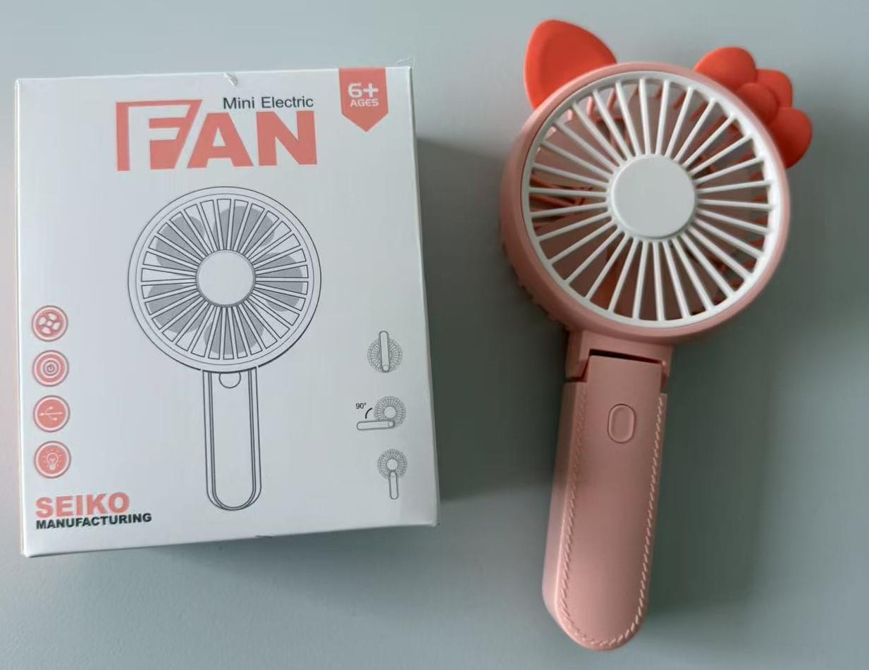 A2Z 4 Kids Portable Mini USB Fan Rechargeable Cute Animal Ears Pink/Blue Fan