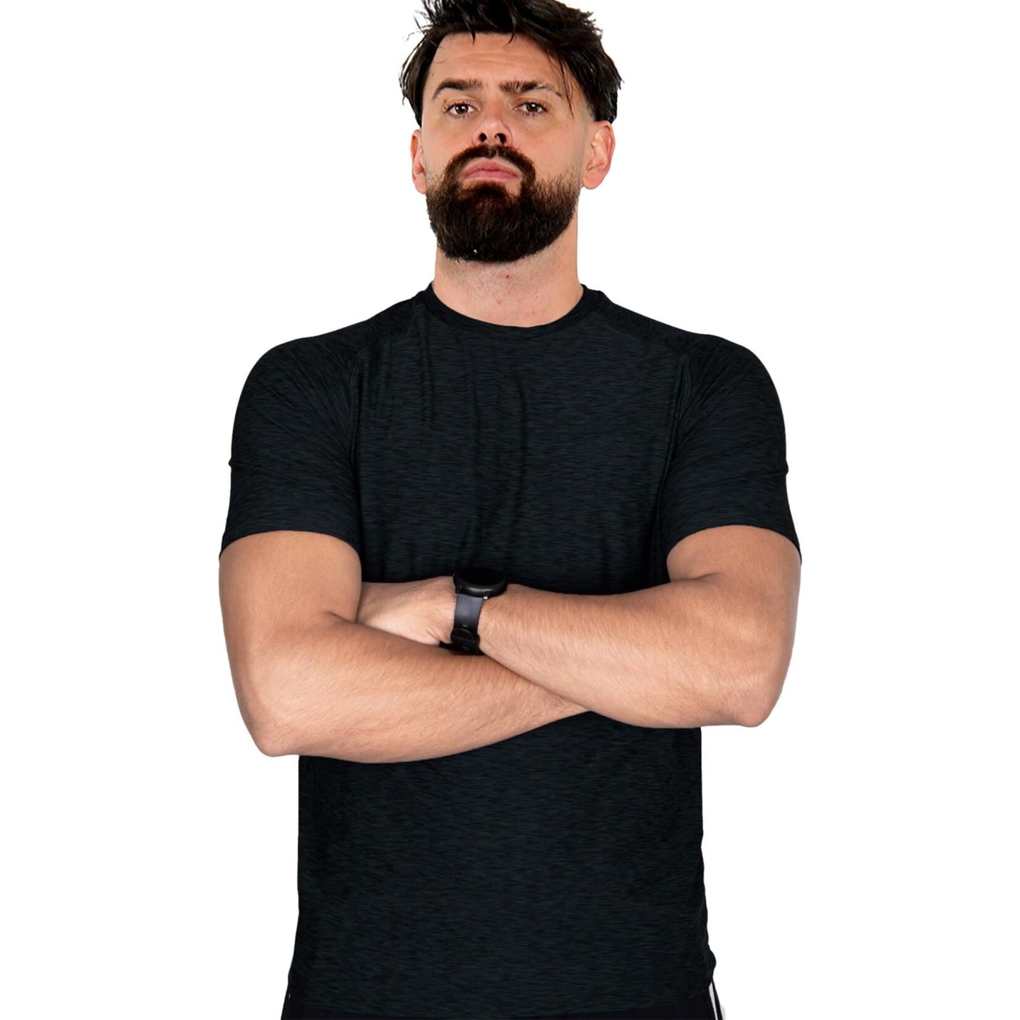 A2Z Mens Marl Round Neck T-Shirt HNL Projection Printed Short Sleeves T Shirt