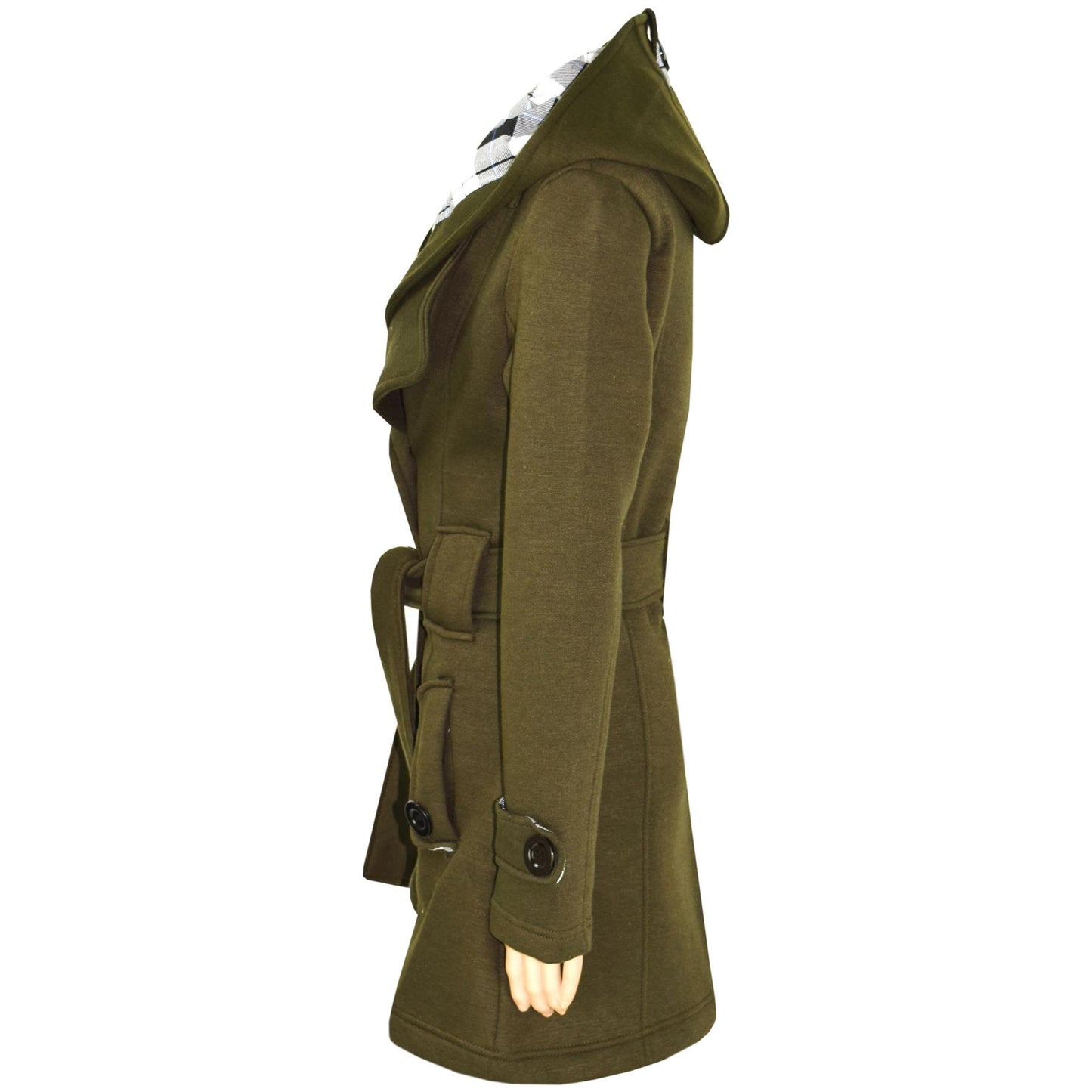 A2Z 4 Kids Kids Girls Parka Jacket Hooded Trench Coat Fashion Wool Blends Warm Padded Olive Jacket Oversized Lapels Belted Cuffs Long Overcoat New Age 5 6 7 8 9 10 11 12 13 Years