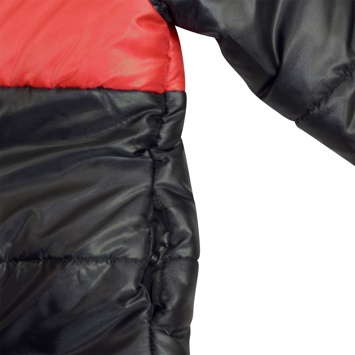 Kids Girls Boys Contrast Panel Jackets Hooded Padded Quilted Warm Coats 5-13 Yr