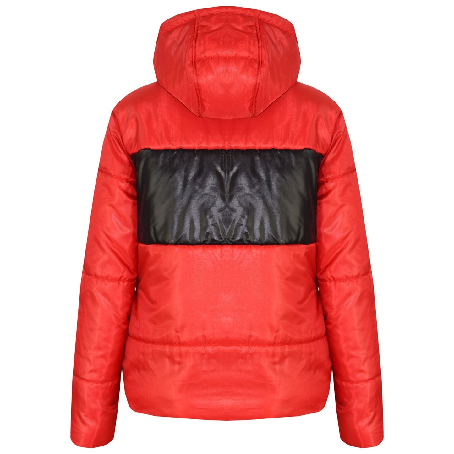 Kids Girls Boys Contrast Panel Jackets Hooded Padded Quilted Warm Coats 5-13 Yr