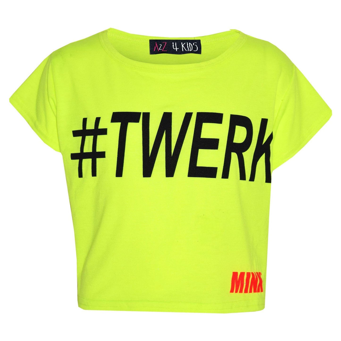 Girls Top Kids #Twerk Print Stylish Fashion Trendy T Shirt Crop Top 7-13 Years