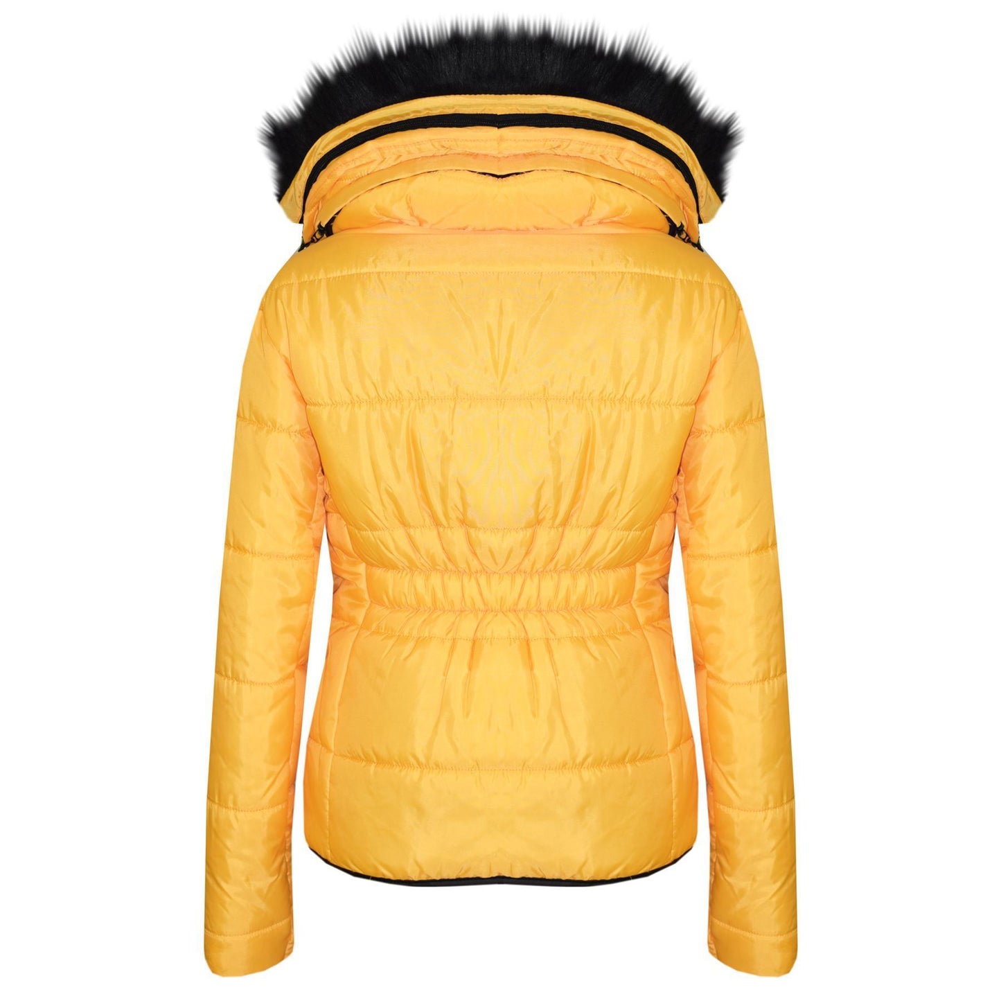Kids  Girls Padded Puffer Quilted Coat Faux Fur Collar For  Girls Age 3-13 Years