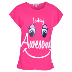 Girls Top Kids Designer's Looking Awesome Print Fashion T Shirt Top 5-13 Years