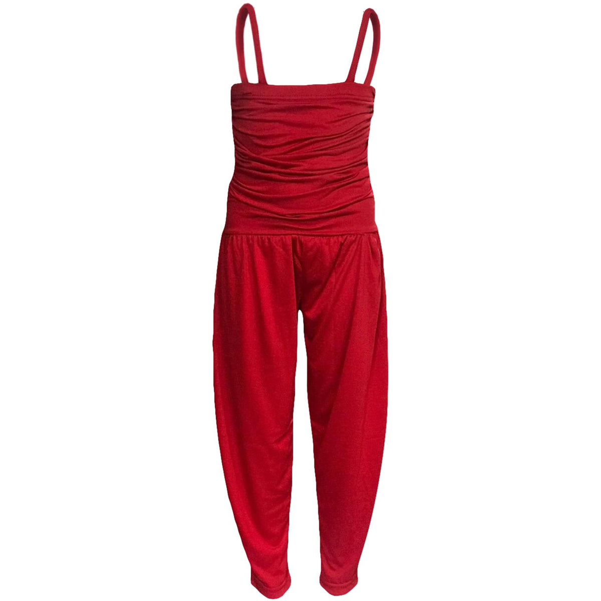 Girls Jumpsuit Kids Plain Color Trendy Playsuit All In One Jumpsuits 5-13 Years