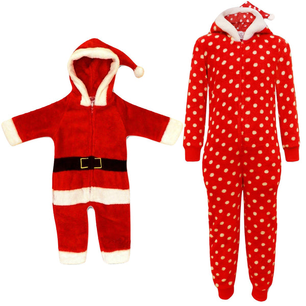 A2Z 4 Kids UNISEXX CHRISTMAS XMAS ONESIE MR MRS SANTA PJS COSTUME AGE 6 MONTH 6 YRS