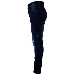 Kids Boys Stretchy Jeans Knee Ripped Denim Skinny Bikers Pants Slim Trouser 5-13