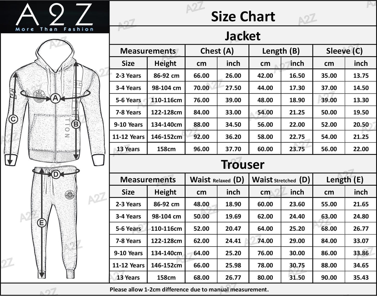 A2Z 4 Kids Boys Girls Boys Tracksuit HNL Projection Hooded Top Jogging Tracksuit