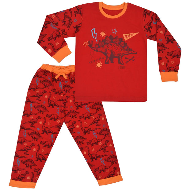 Kids Girls Boys Dinosaur Print Pyjamas Set - A2Z 4 Kids