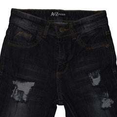 Kids Girls Stretchy Jeans Denim Ripped Faded Skinny Fashion Frayed Pant Jeggings
