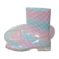 A2Z 4 Kids Girls Mermaid Wellies Waterproof Rain Boots Non-Slip Wellington Boot