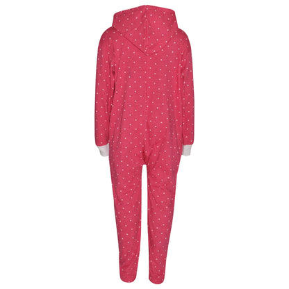 Kids Girls Boys Polka Dot Cotton A2Z Onesie One Piece Hooded Jumpsuit 2-13 Years