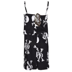 Kids Girls Boys Skull Print Crop Top Legging Skater Dress Halloween Costume 5-13