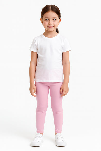 Gilrs Legging Kids Plain Color School Fashion Dance Leggings New Age 5-13 Years