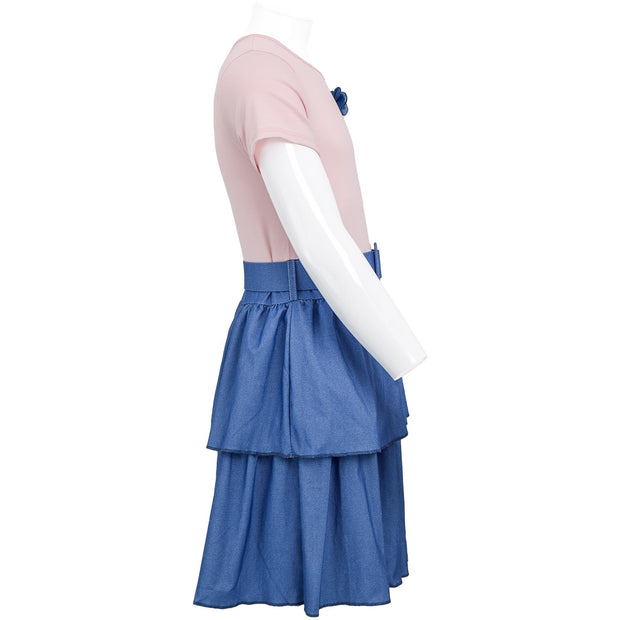 Kids Girls Summer Dress Casual Ruffle Party Dress Age 2-14